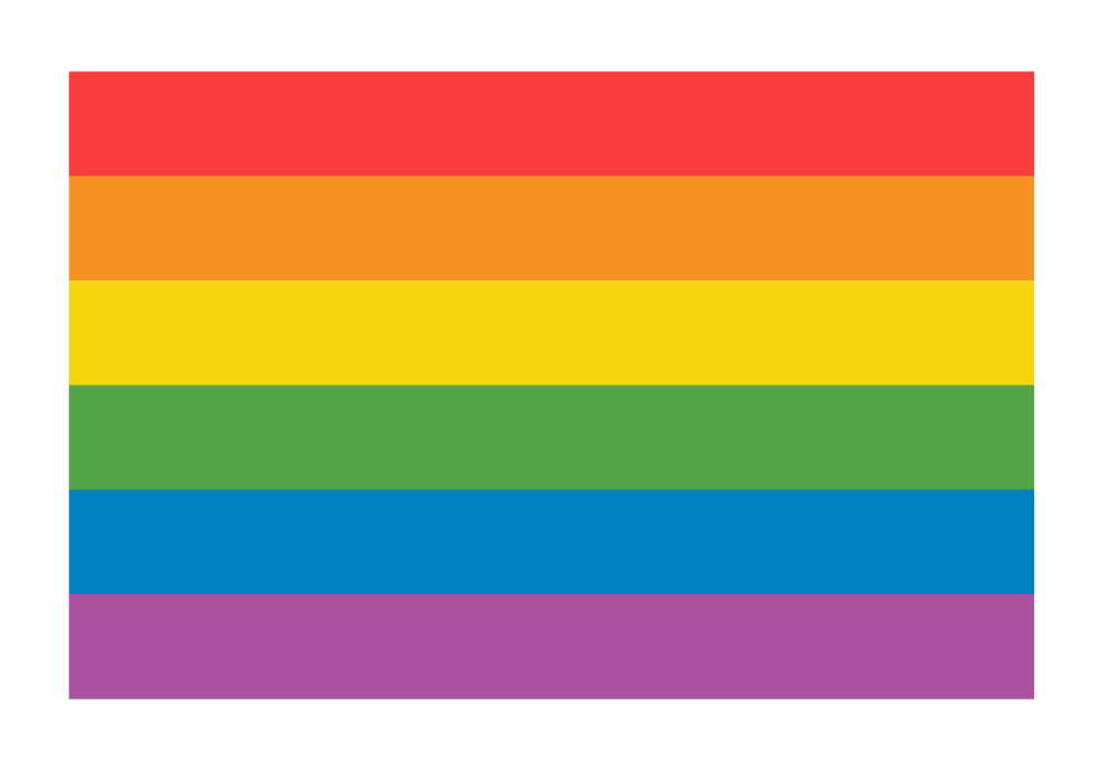 Colorful pride rainbow flag
