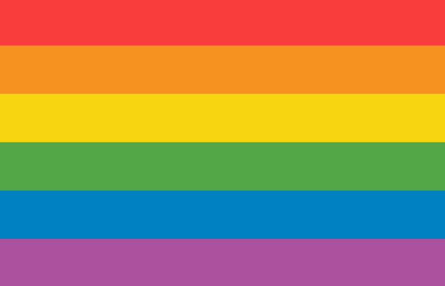 Colorful rainbow pride flag
